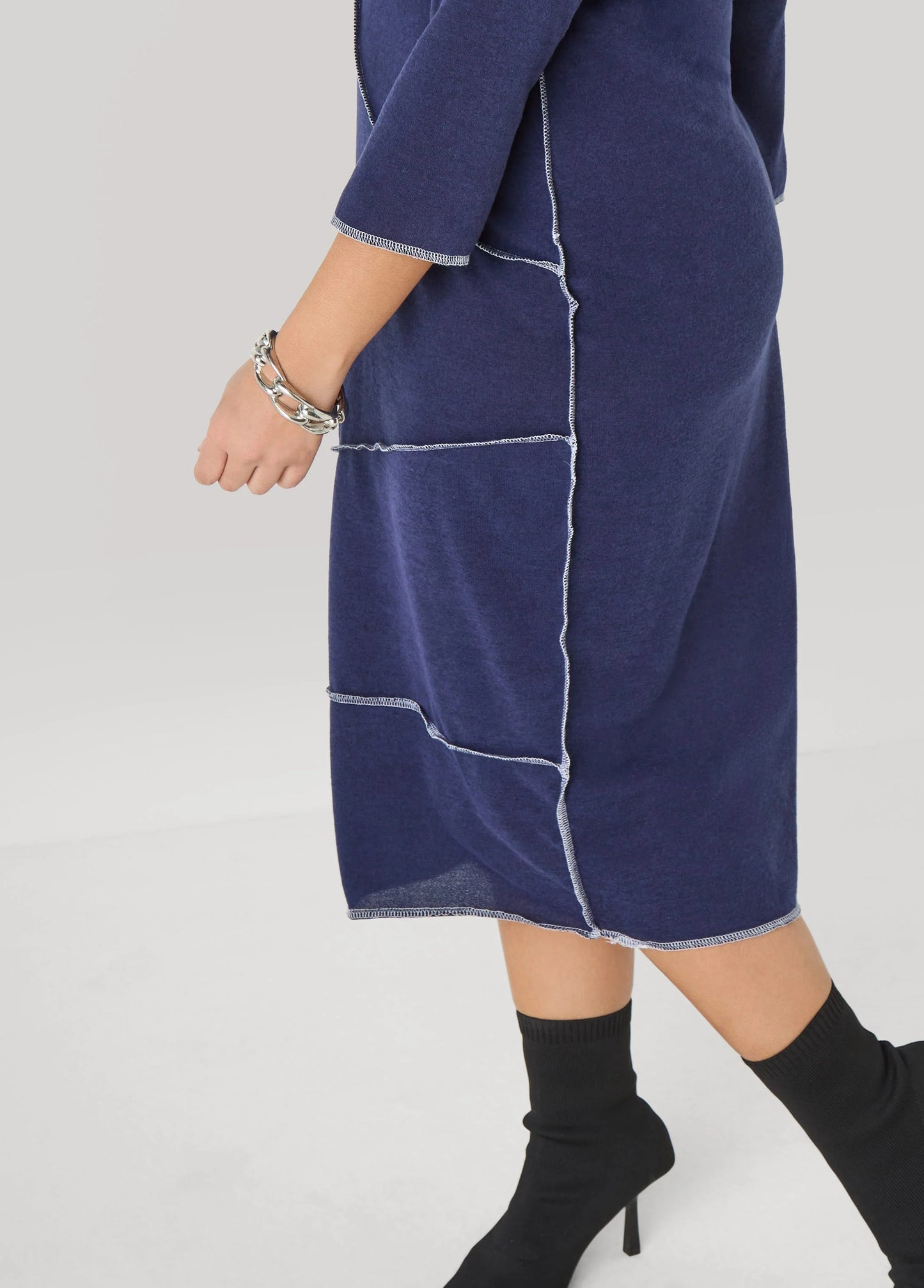 Seam Detailed Hooded Midaxi Dress