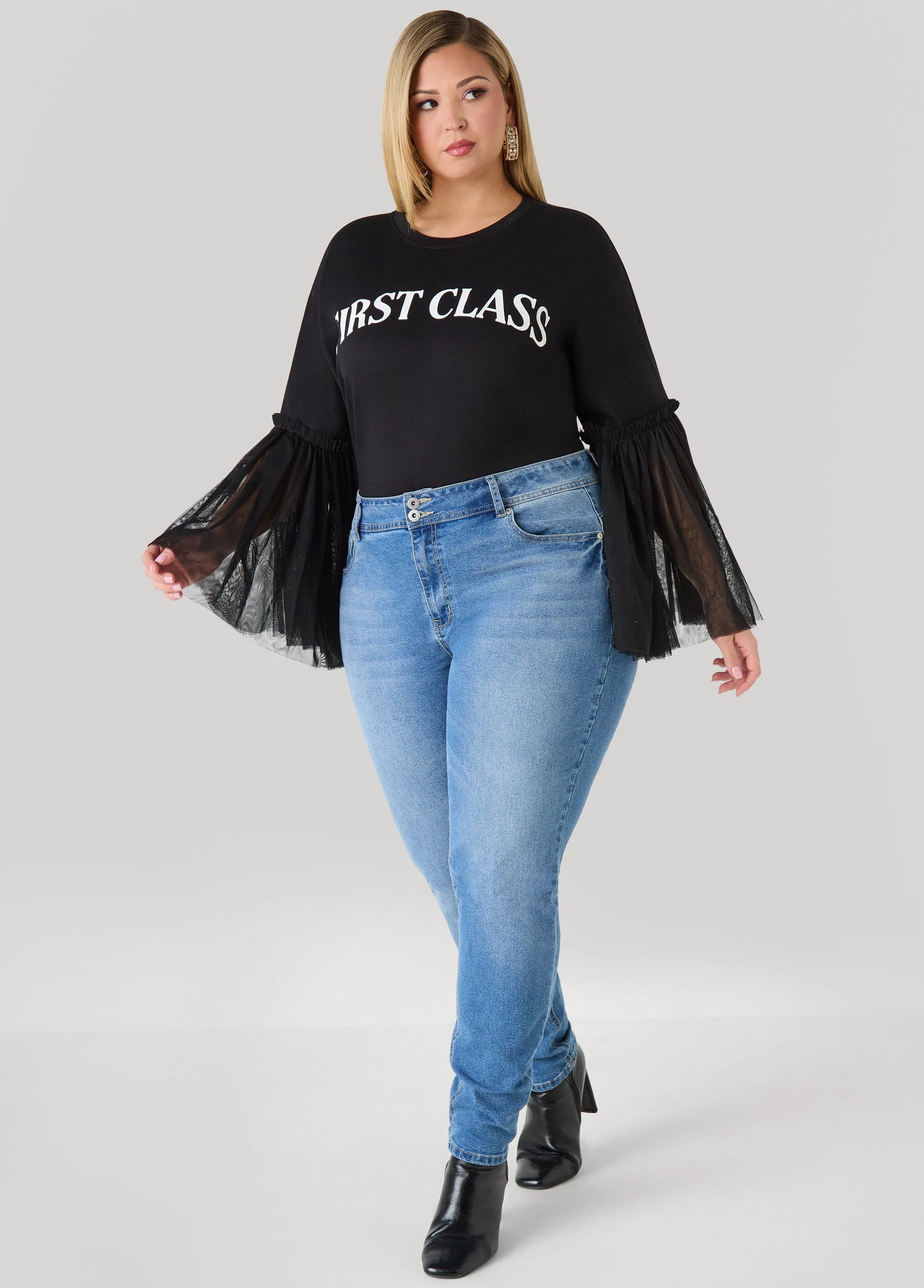 First Class Paneled Graphic Tee