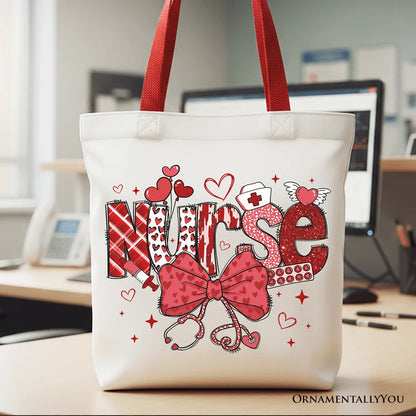 Nurse Heart Canvas Tote Bag