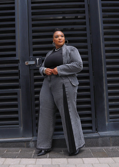 Belted Stonewash Denim Jacket