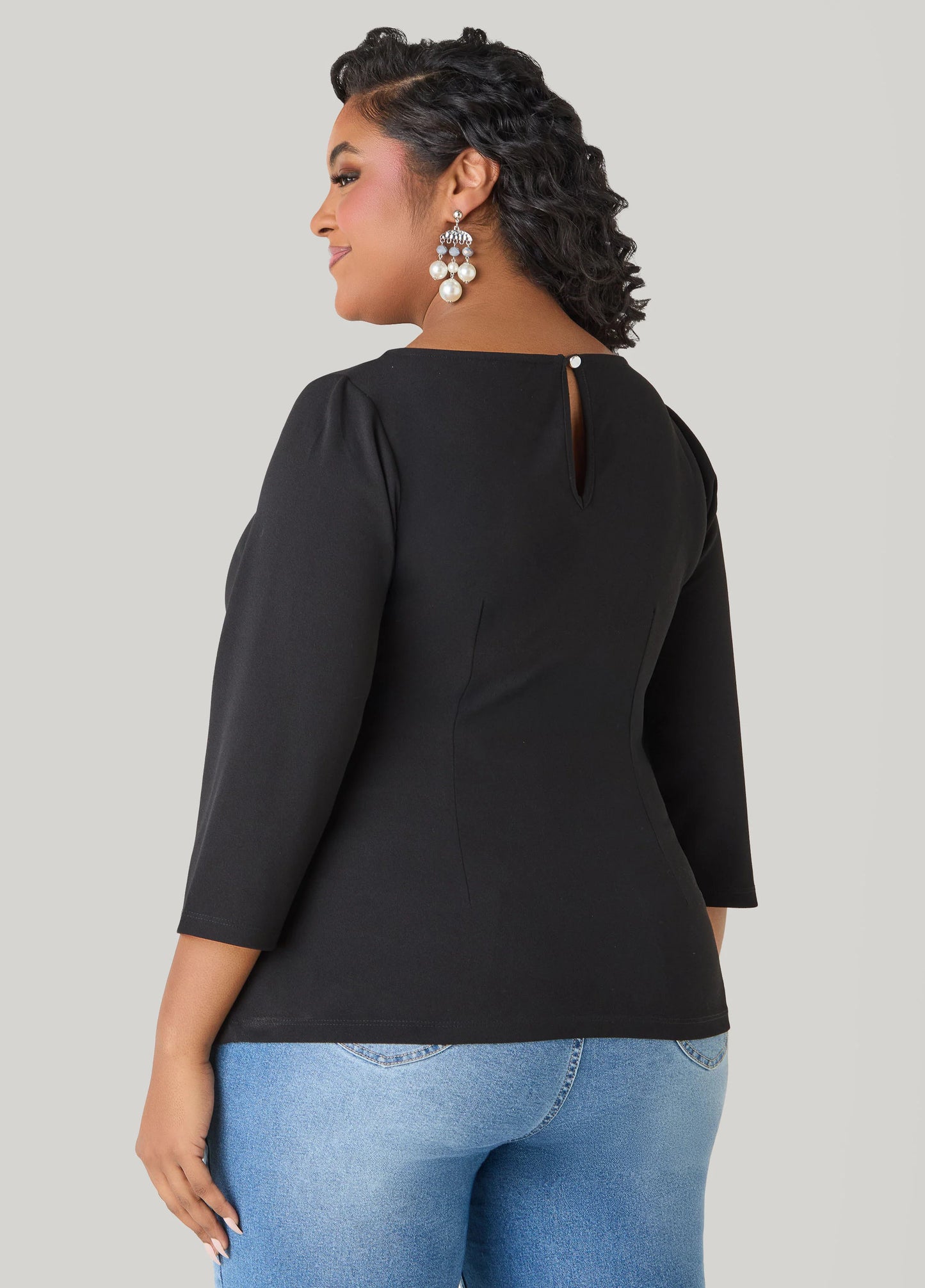 Knotted Detail Boat Neck Top