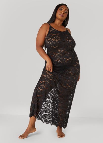 Floral Lace Lingerie Gown