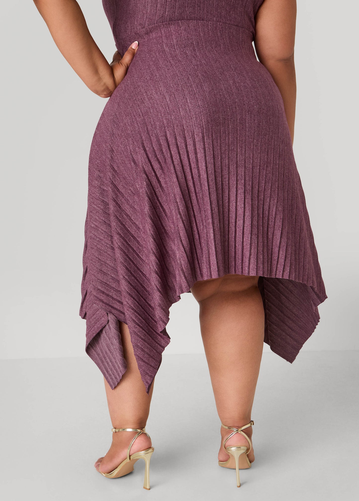 Asymmetric Pleated Skirt