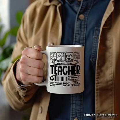 Teacher Barcode Ceramic Mug