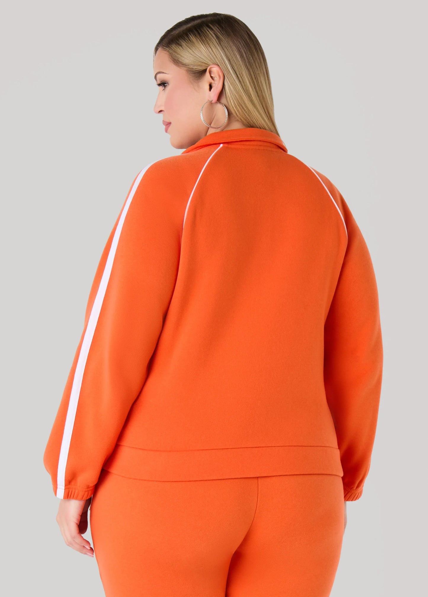 Piped Zip Front Track Jacket