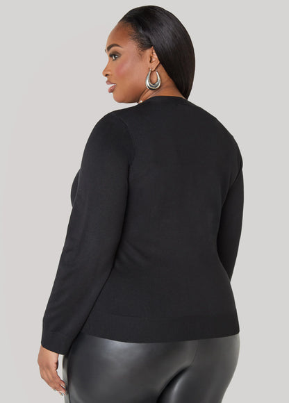 Bow Embellished Sweater