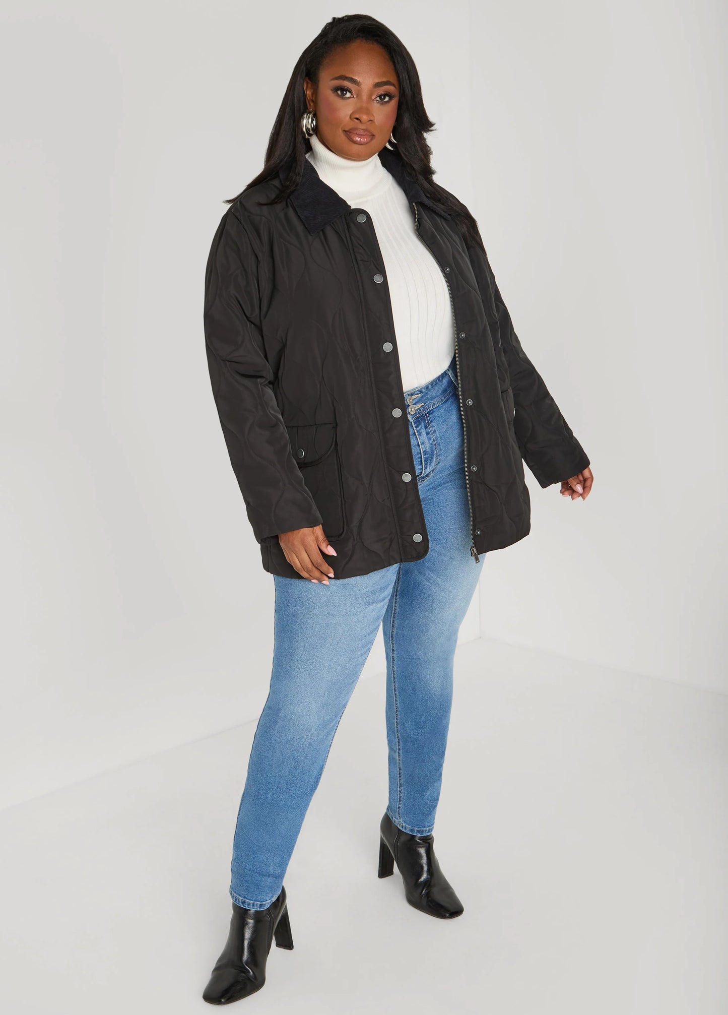 Corduroy Paneled Barn Jacket