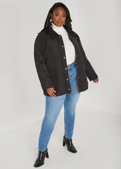 Corduroy Paneled Barn Jacket
