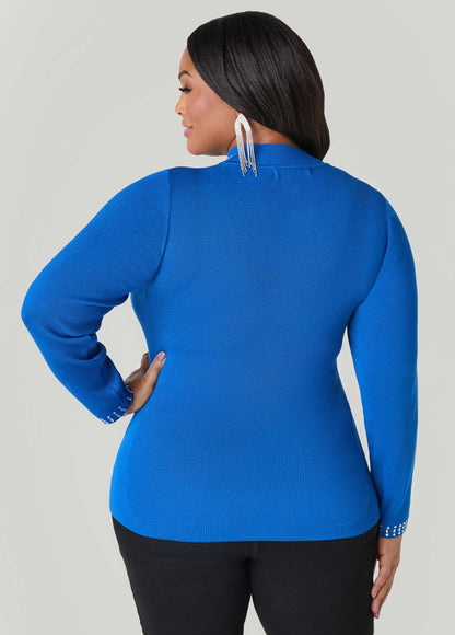 Crystal Cutout Sweater