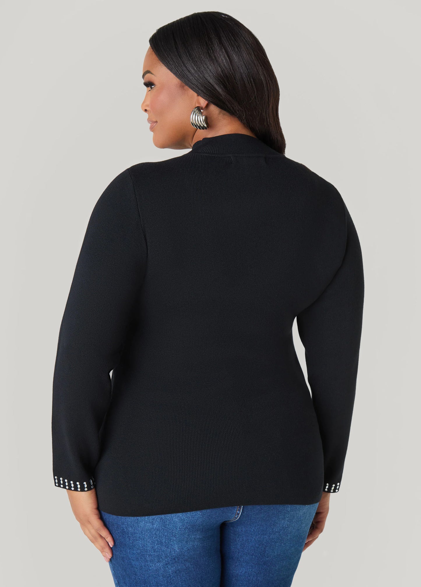 Crystal Cutout Sweater