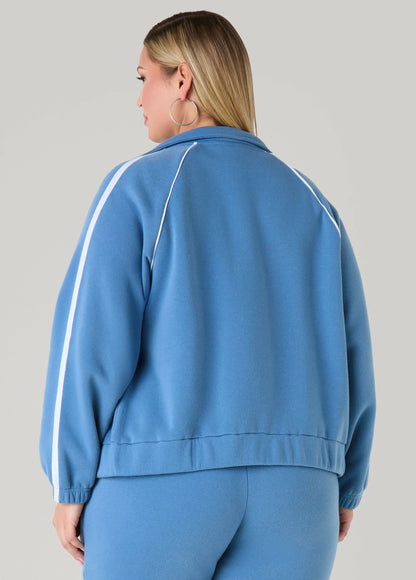 Piped Zip Front Track Jacket