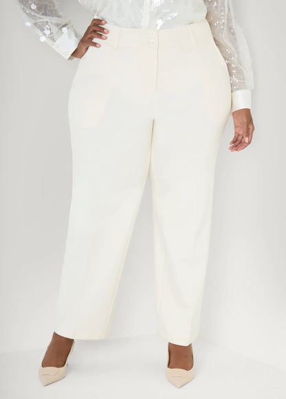 High Rise Straight Leg Trousers