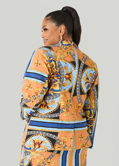 Millennium Scarf Print Blazer