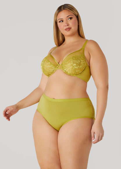 Lace And Mesh Underwire Bra