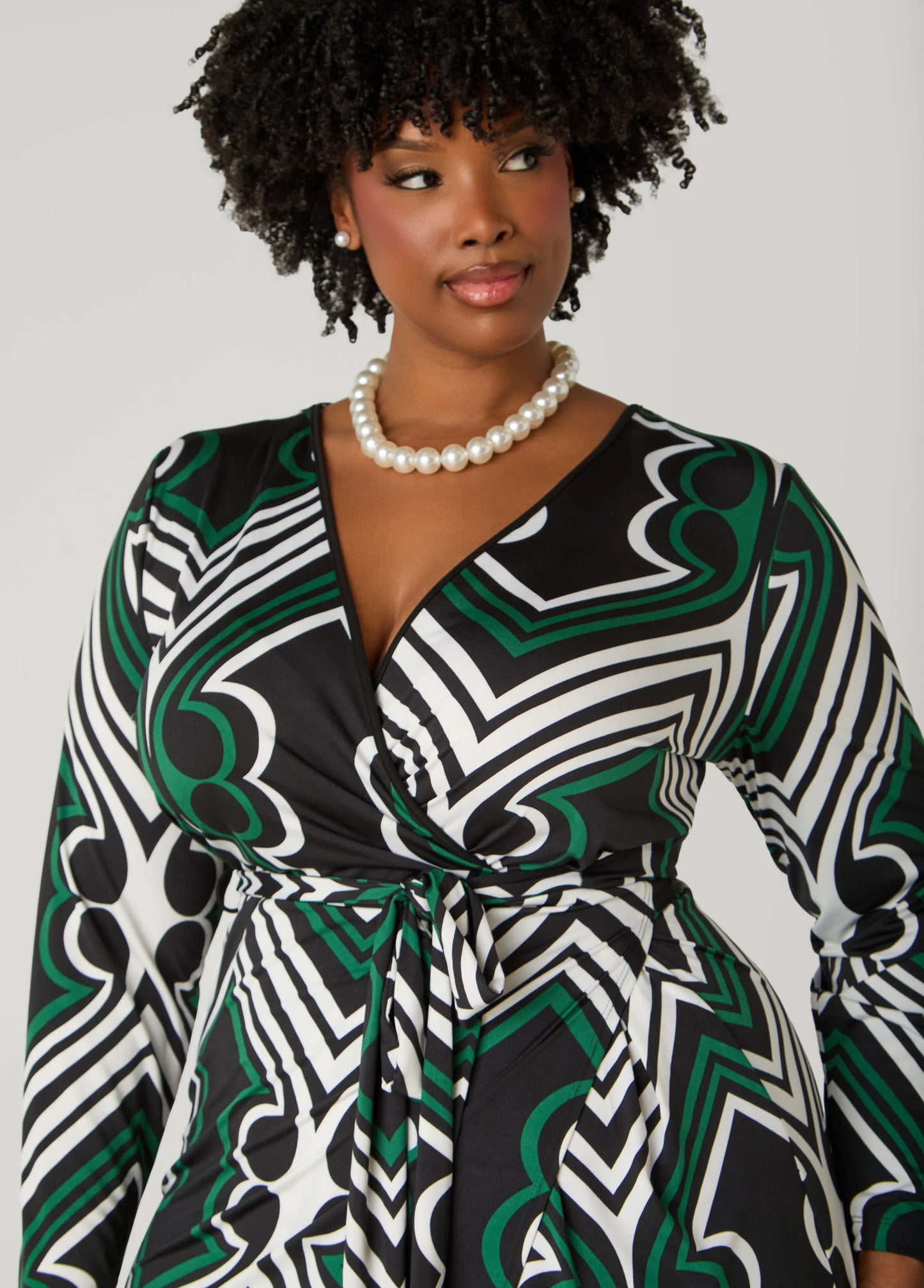 Printed Wrap Dress