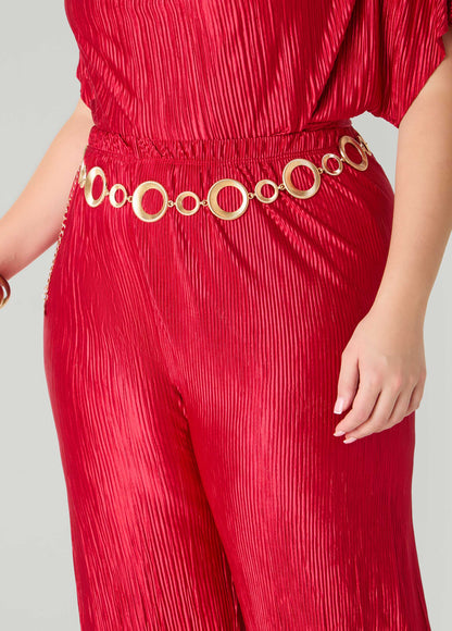 Gold Tone Ring Chain Belt