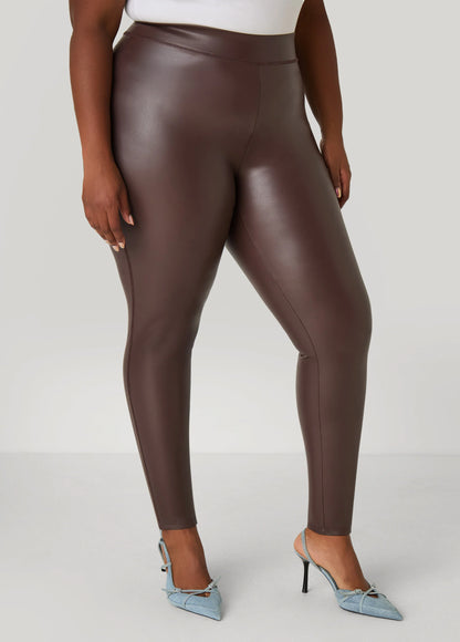 High Rise Faux Leather Leggings