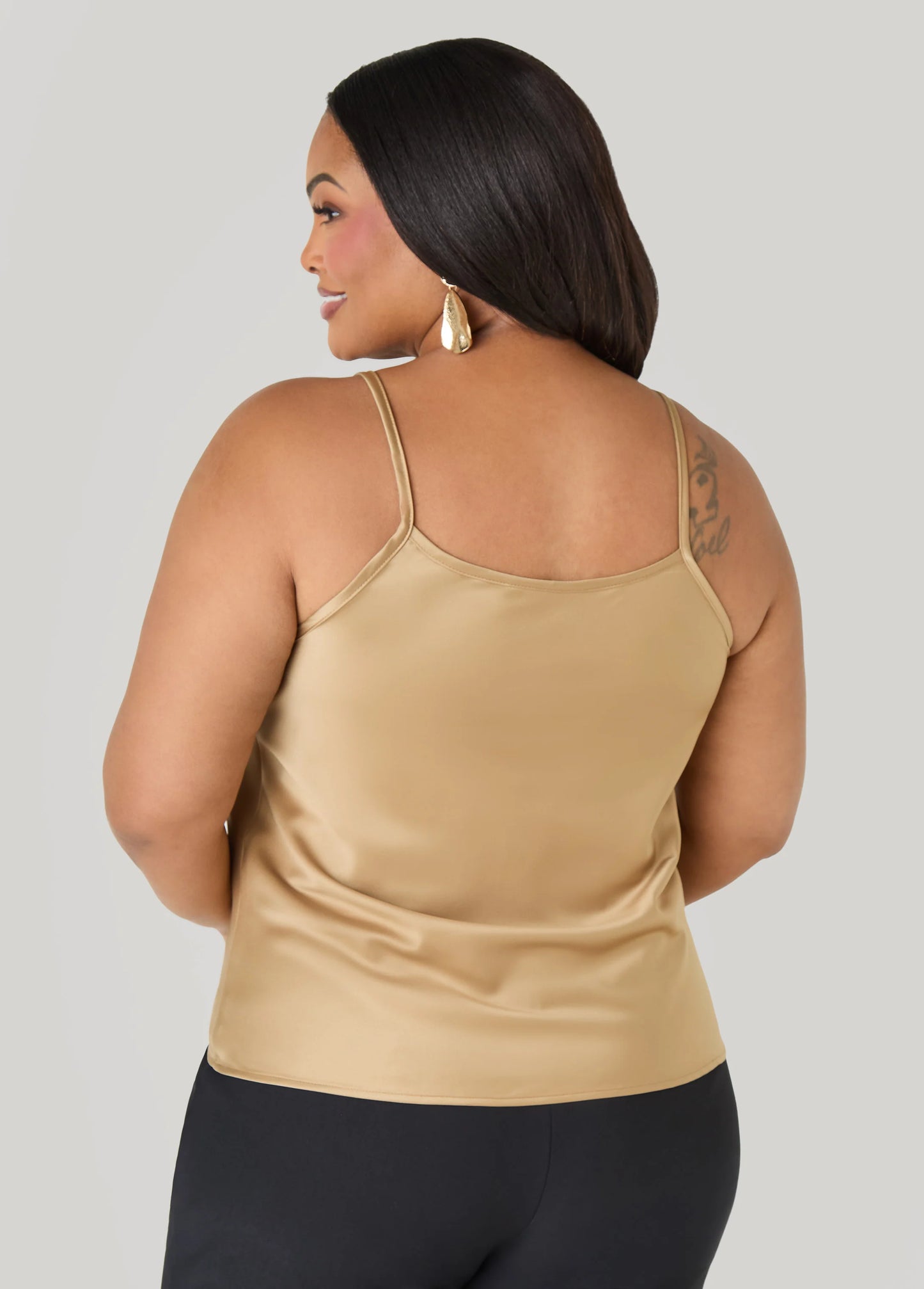 Chain Trimmed Satin Cami