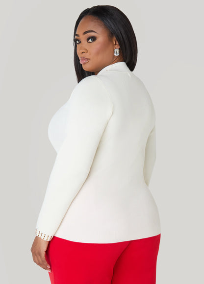 Crystal Cutout Sweater