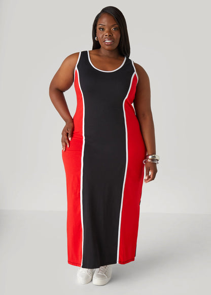 Two Tone Tank Maxi Dress