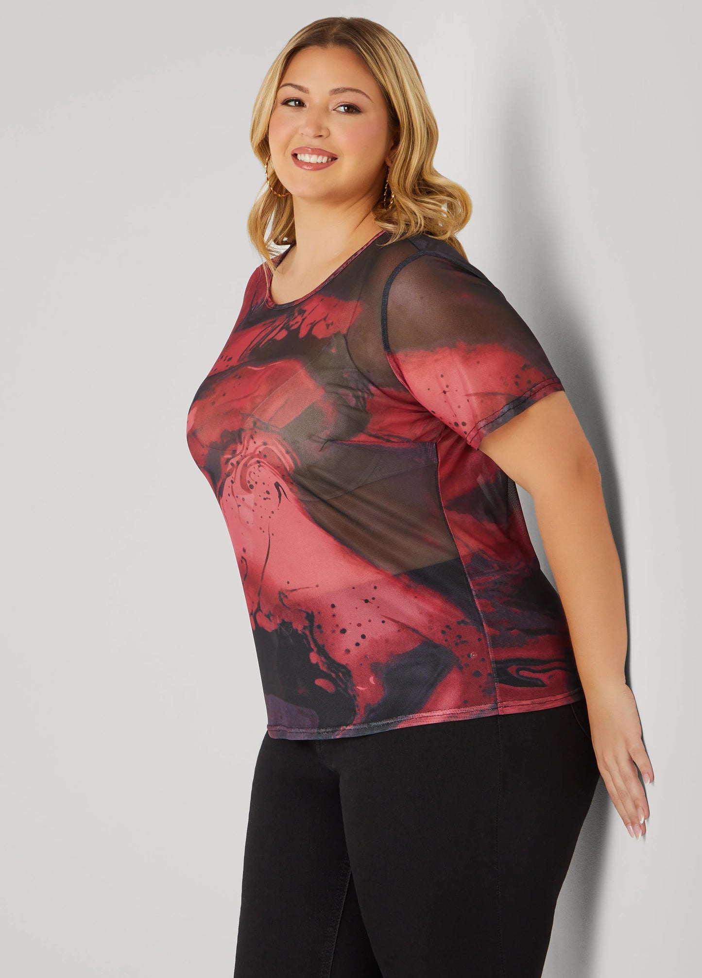 Printed Mesh Tee