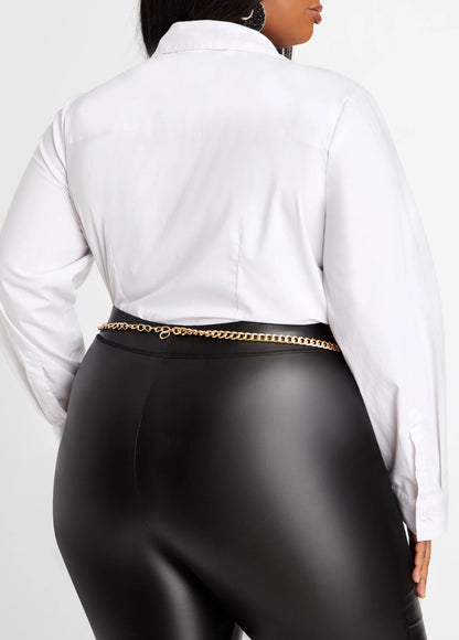 Layered Gold Tone Chain Belt