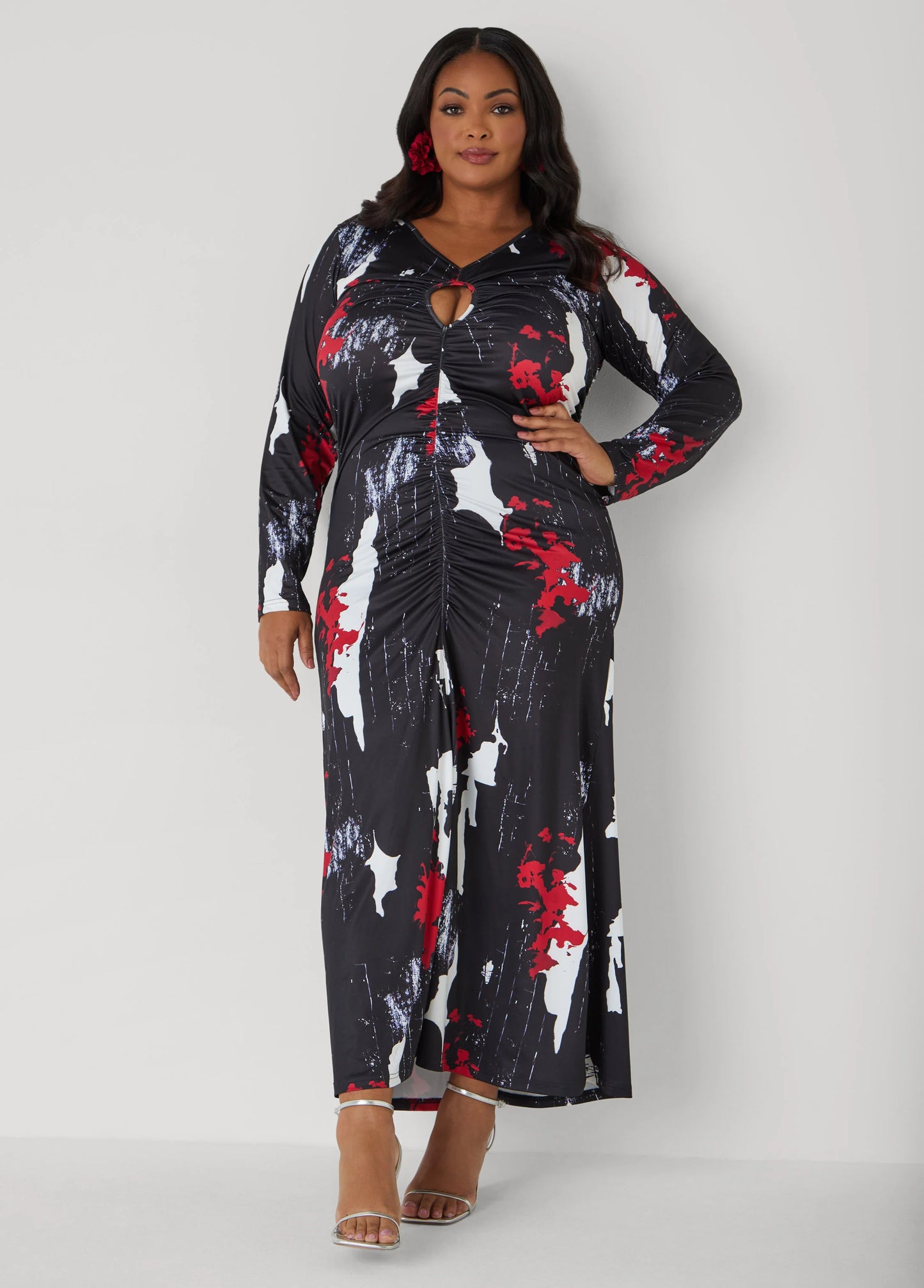 Tall Cutout Abstract Maxi Dress