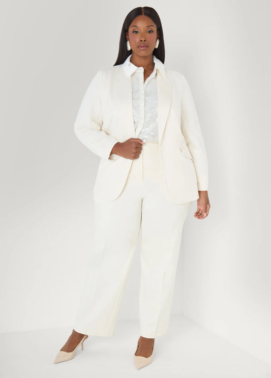 High Rise Straight Leg Trousers