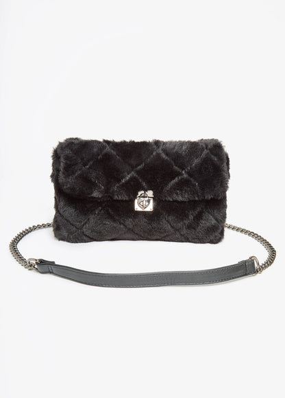 Quilted Faux Fur Bag