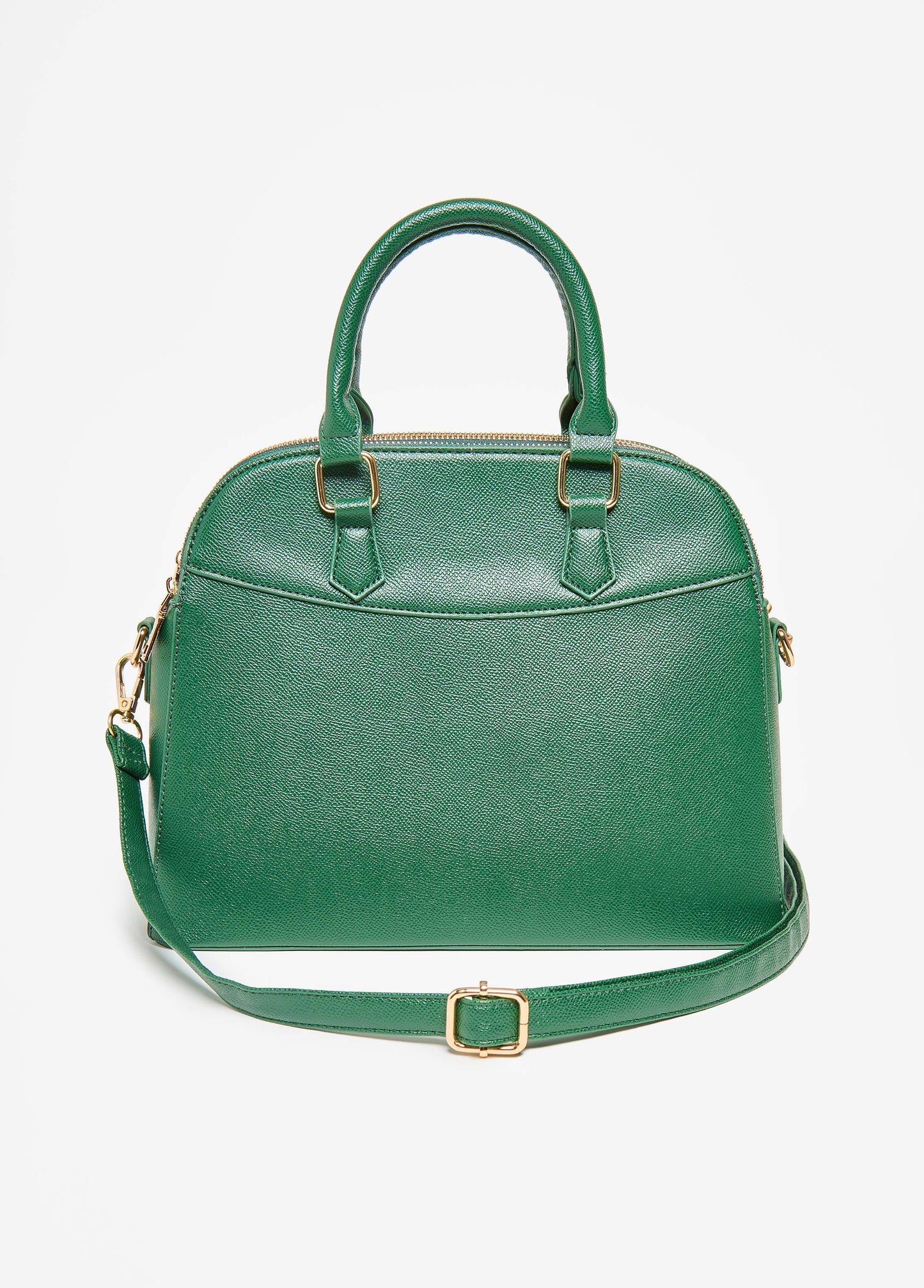 Texture Faux Leather Satchel