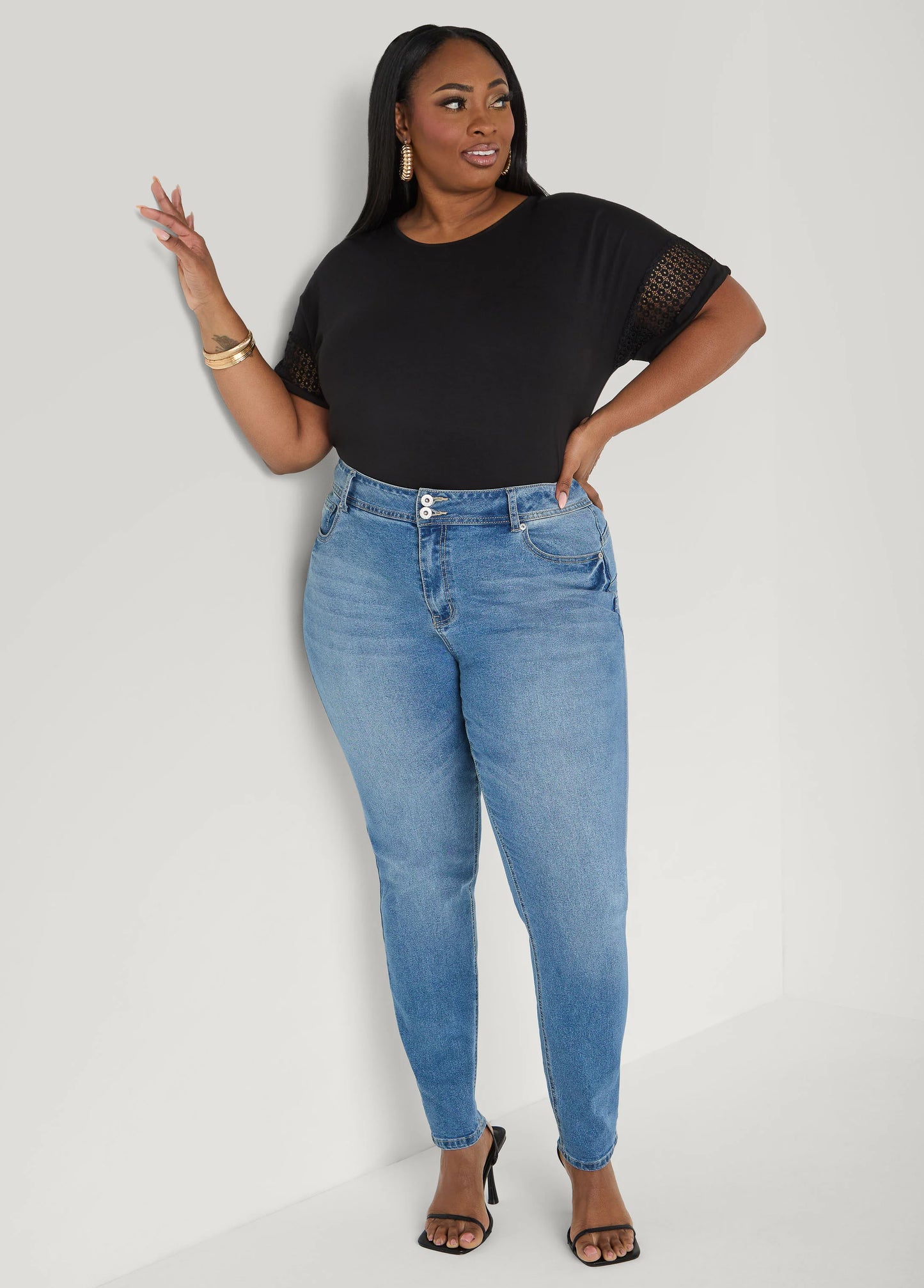 Crochet Paneled T Shirt