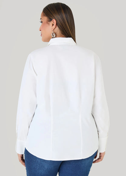 Collared Cotton Blend Shirt