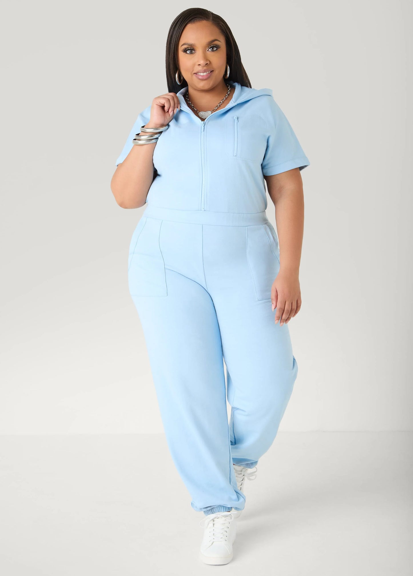 French Terry Joggers Jumpsuit