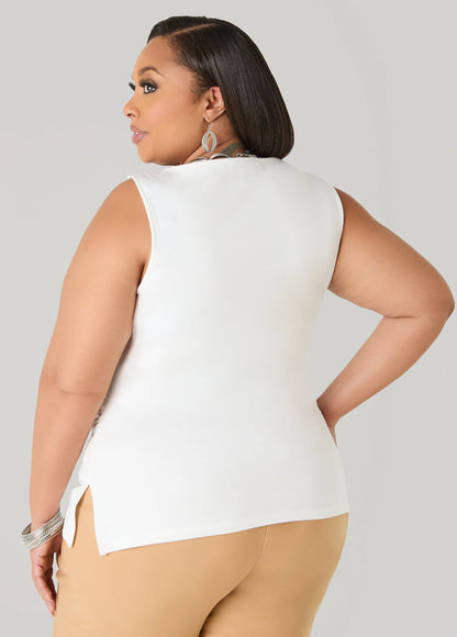 Ruched Ponte Top