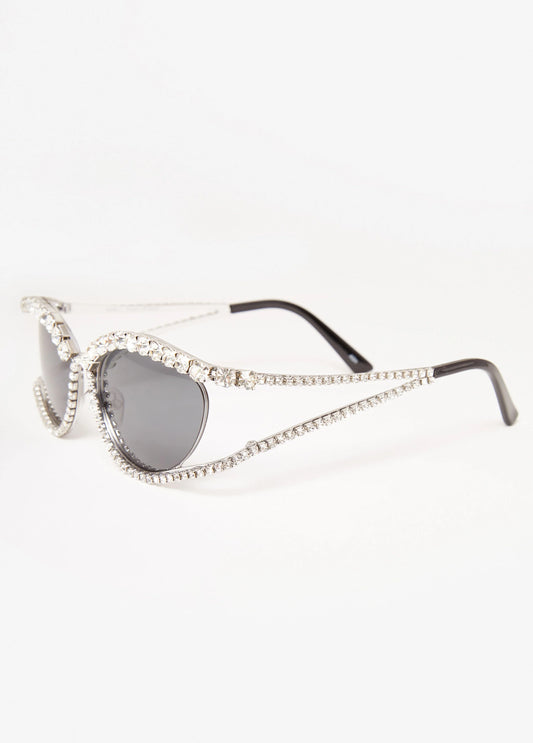 Crystal Cutout Cat Eye Sunglasses
