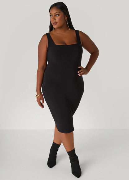 Square Neck Midi Tank Dress