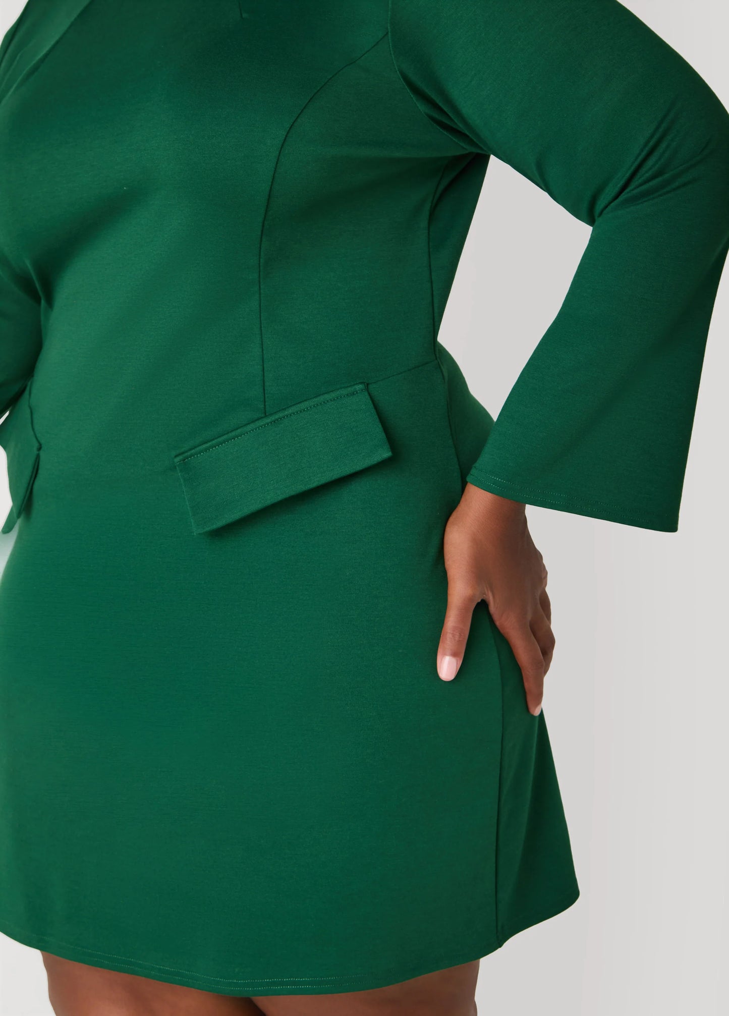 Split Bell Cuff Mini Dress