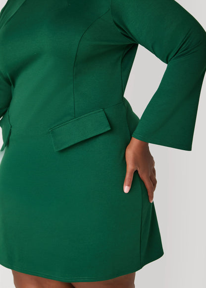 Split Bell Cuff Mini Dress