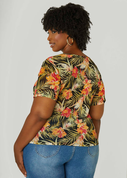 Floral Mesh Tee