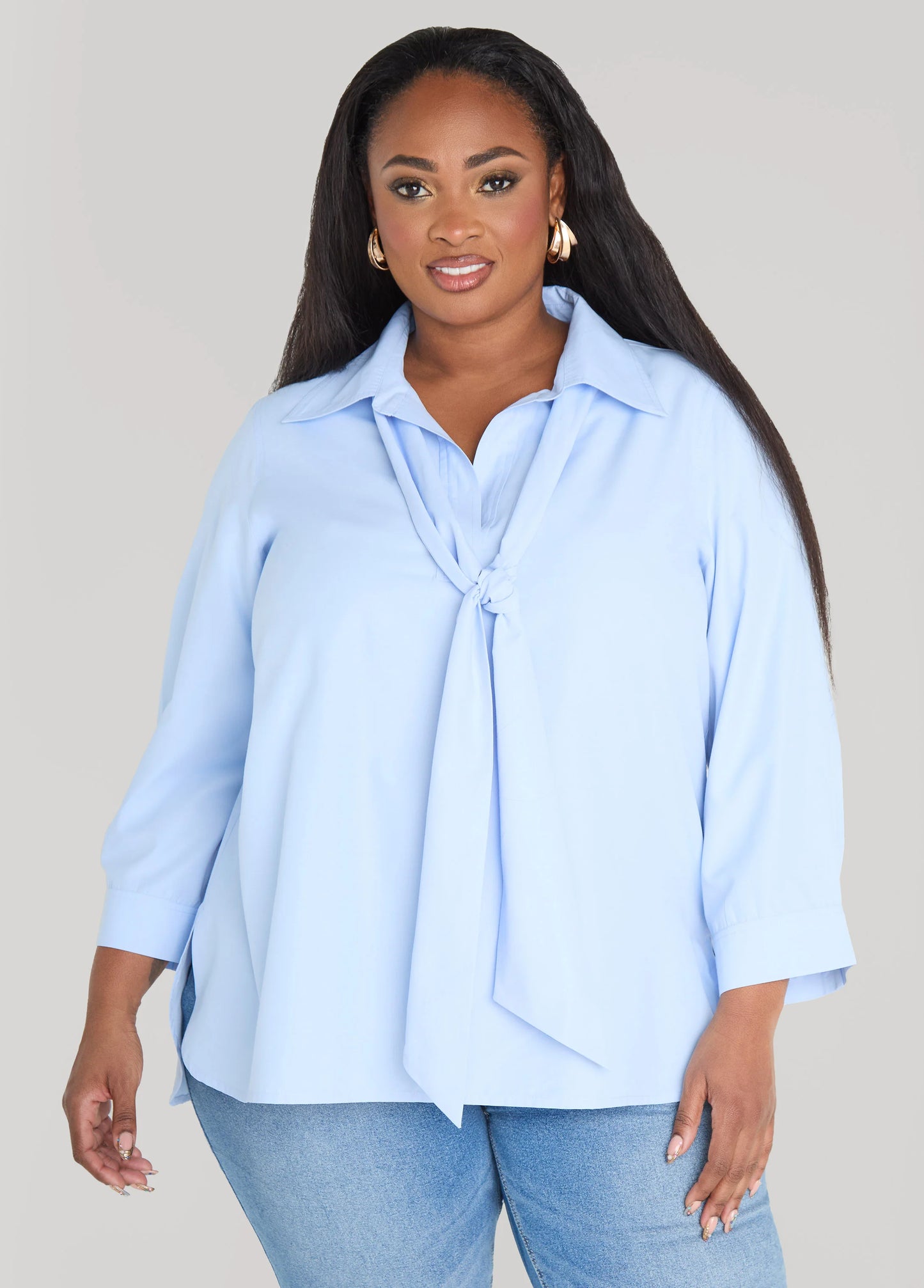 Poplin Tie Shirt