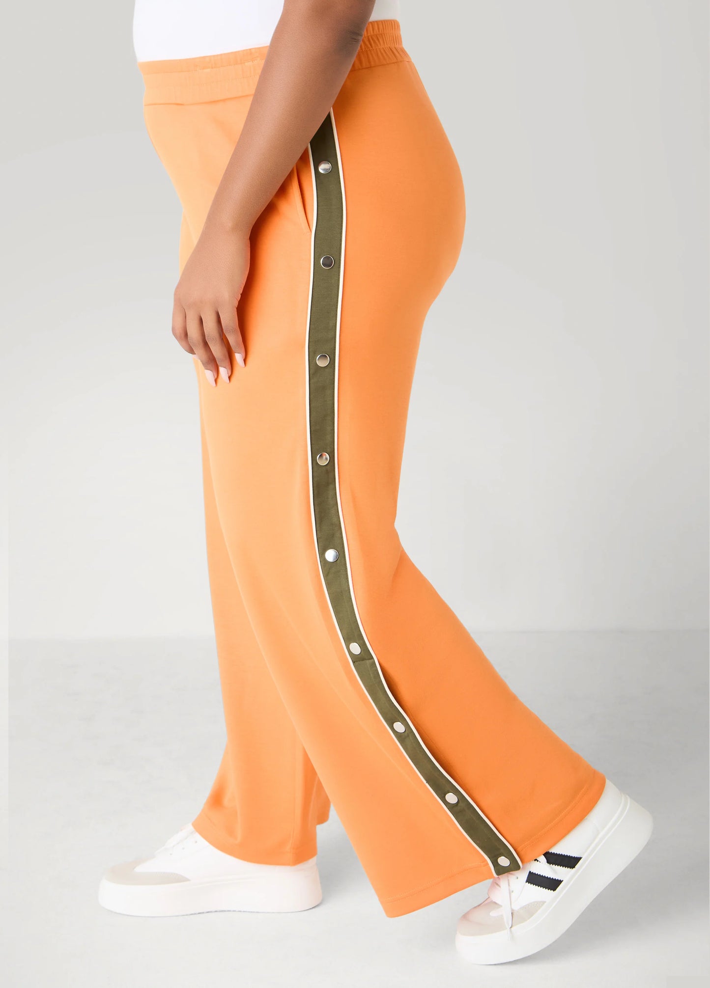 Snap Detailed Jersey Track Pants