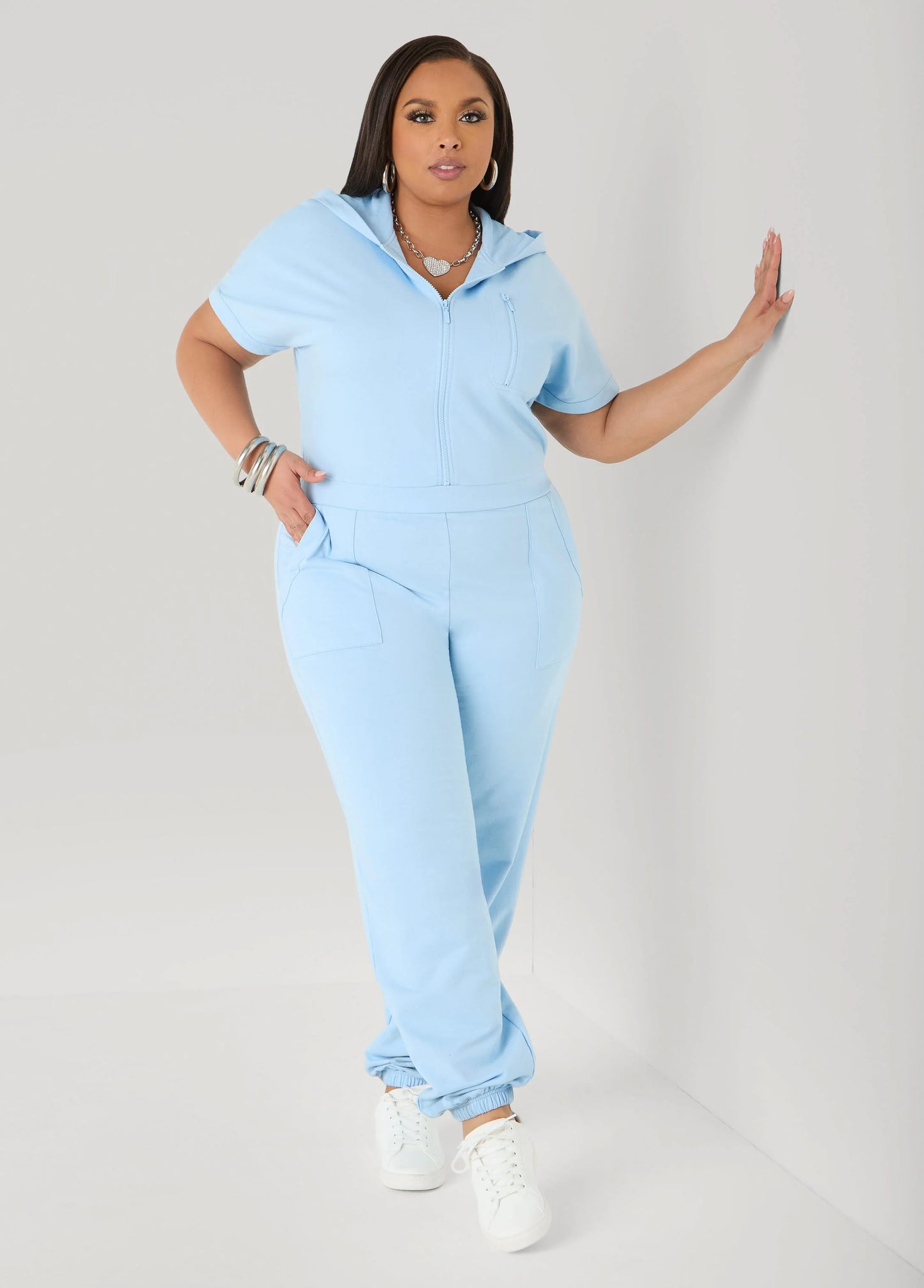 French Terry Joggers Jumpsuit