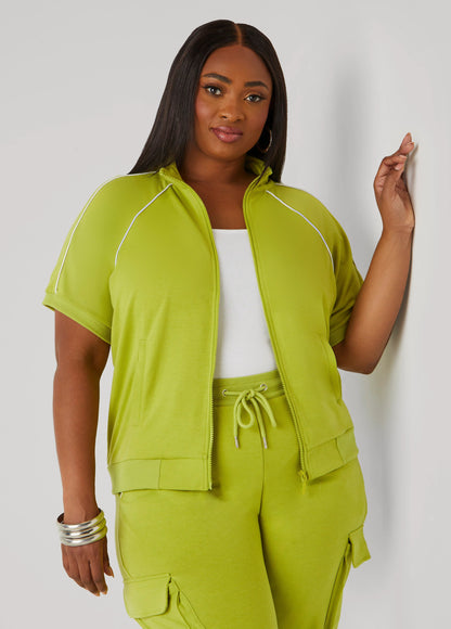 Piped French Terry Jacket