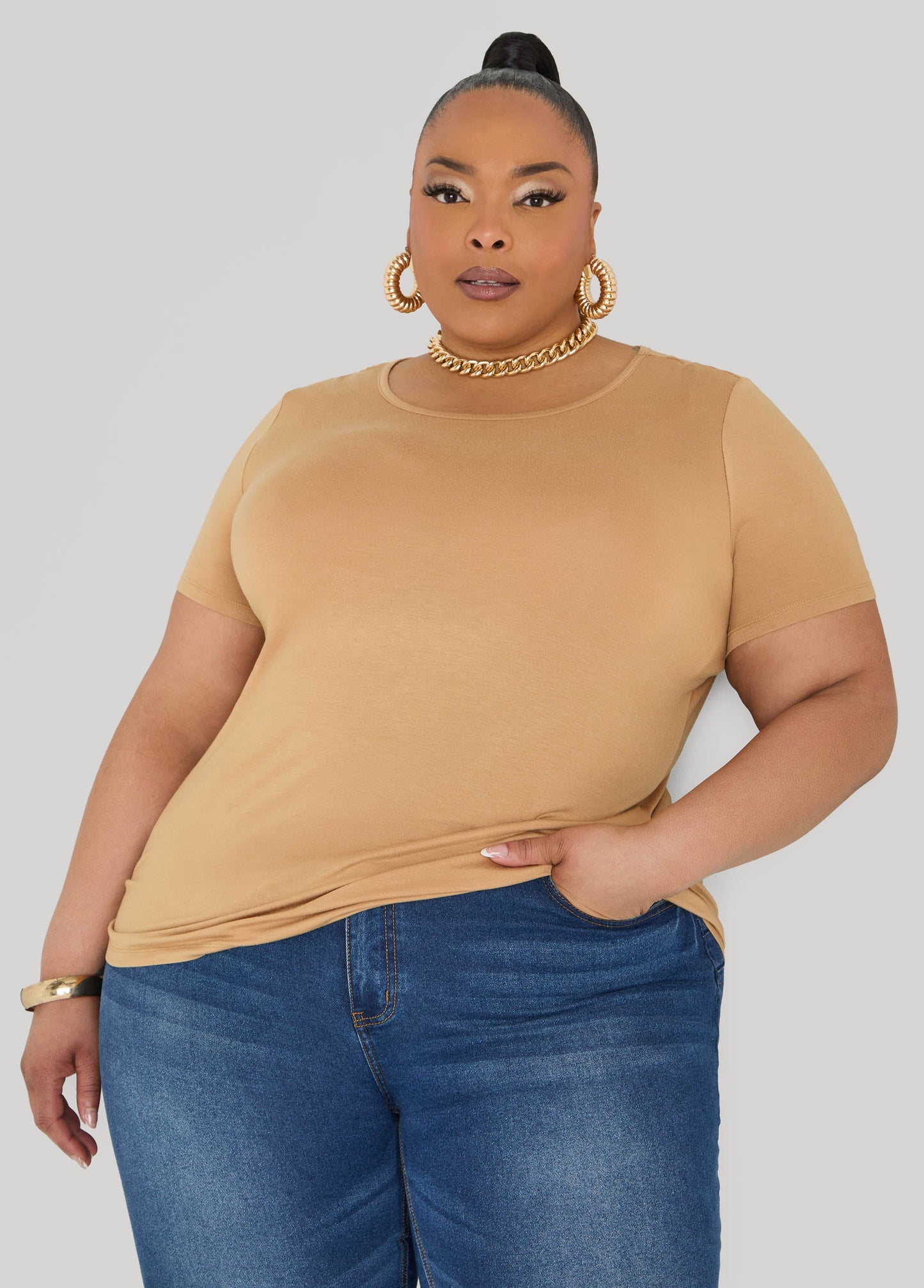 Basic Crewneck Jersey Tee