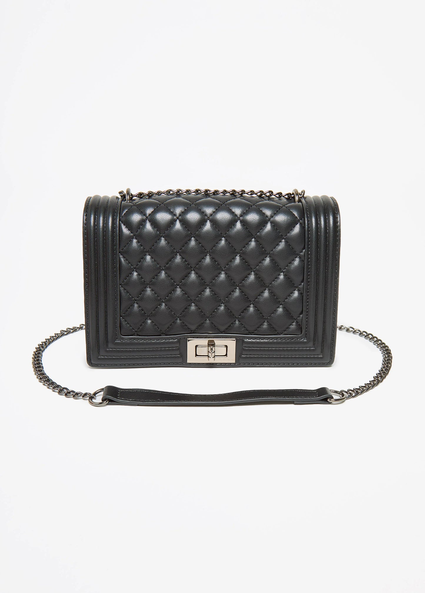 Quilted Faux Leather Crossbody