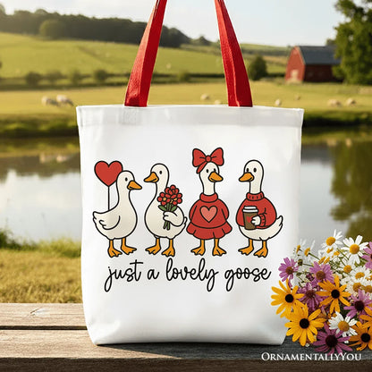 Lovely Goose Canvas Tote Bag