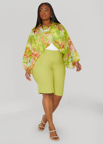 Watercolor Print Shrug
