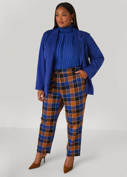Turtleneck Ribbed Knit Sweater