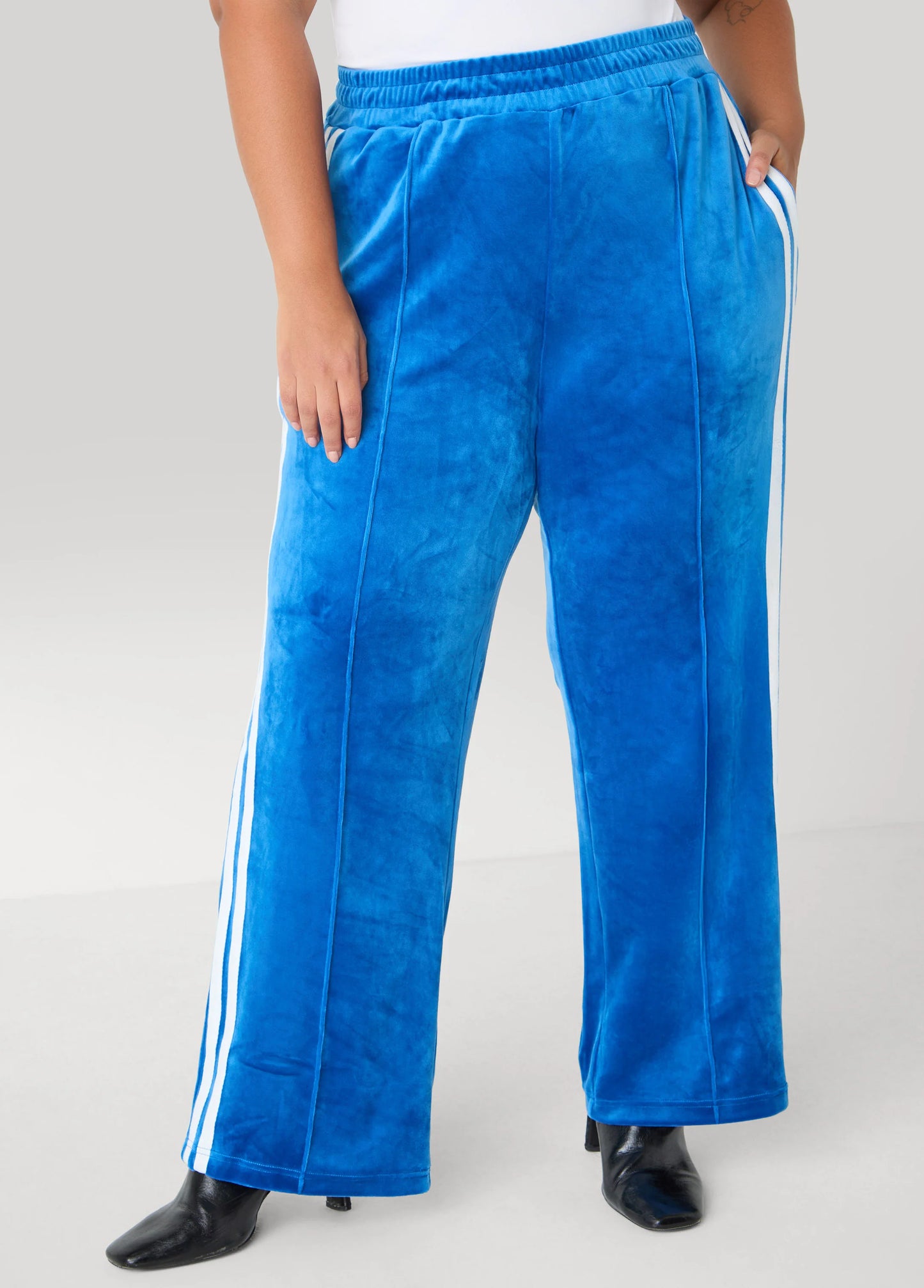 Striped Velour Track Pants