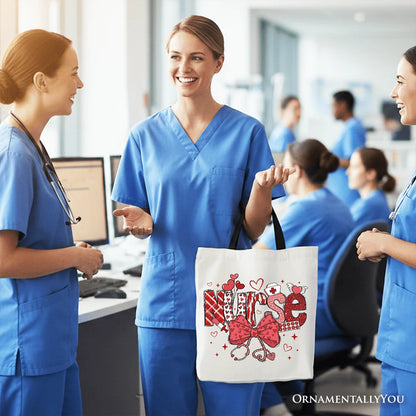 Nurse Heart Canvas Tote Bag